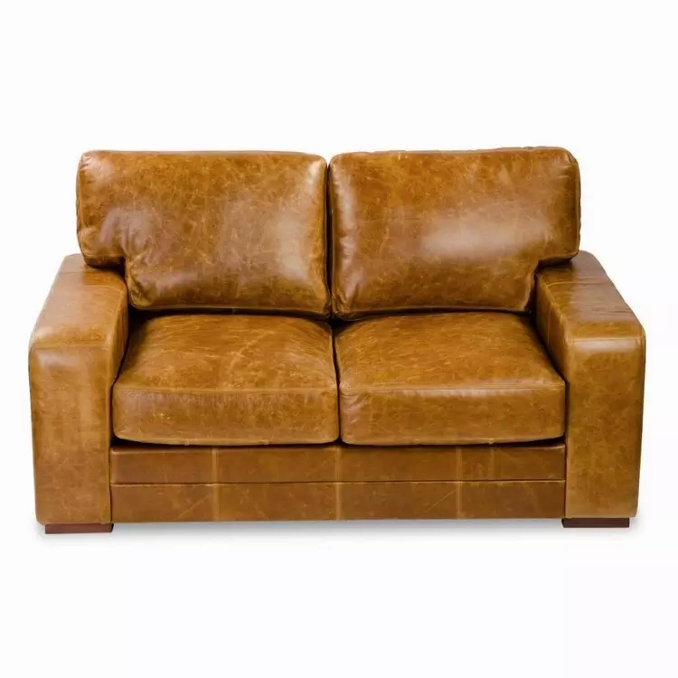Vintage Brown Cerato Leather 2 5 Seater, Deep Cushion Leather Sofa
