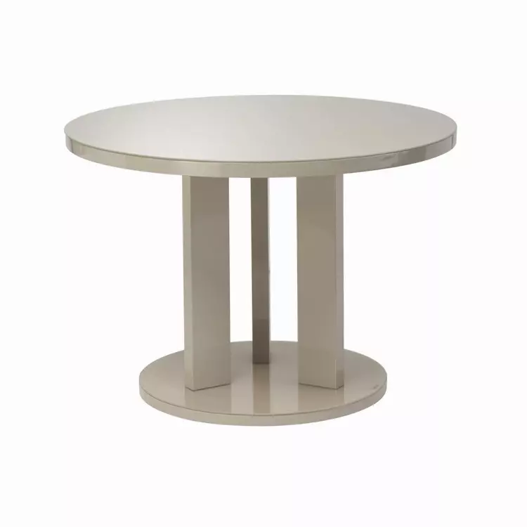 Glass Gloss Round Dining Table, White Gloss Round Dining Table And Chairs