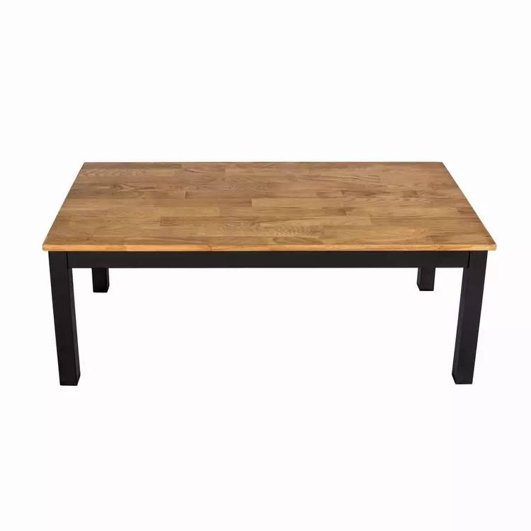 Oiled Oak Coffee Table Black Painted, Coffee Table Oak Top Black Legs