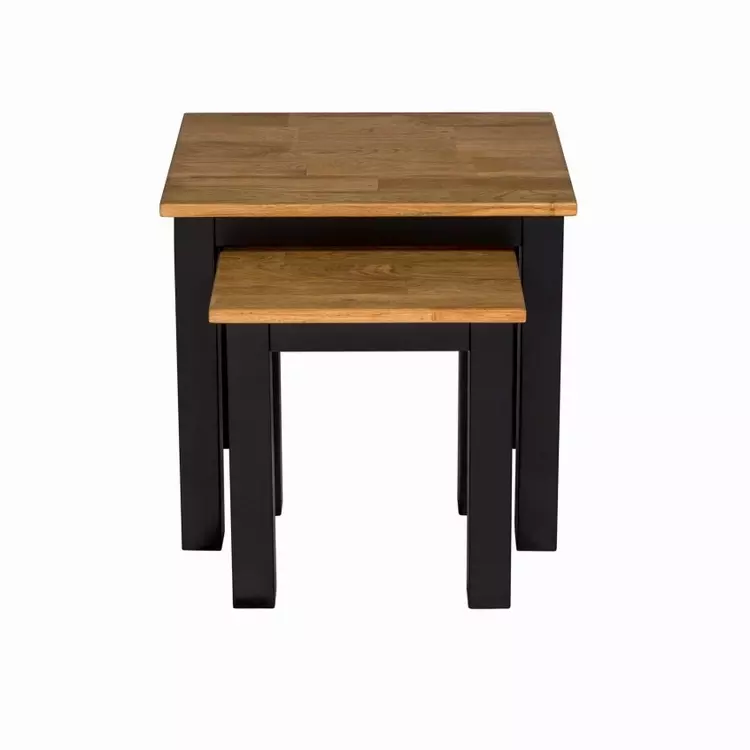 Tables Sideboards Shelves Coffee Table LPD Furniture Copenghagen Oak & Black Modern Living Room Range 
