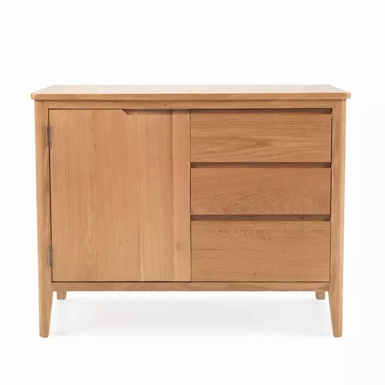Compact Sideboard Curved Edges, Modern Oak Dresser Uk