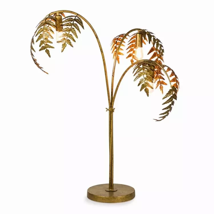 Retro Style Antique Gold Palm Leaf, Leaf Floor Lamp Uk