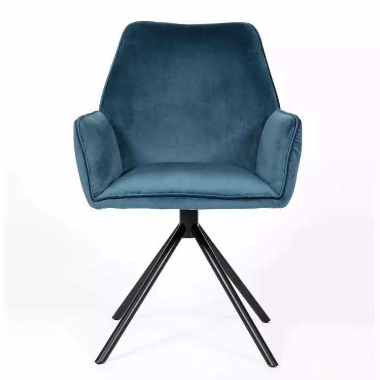 Modern Carver Style Fabric Dining Chair, Teal Fabric Dining Chairs Uk