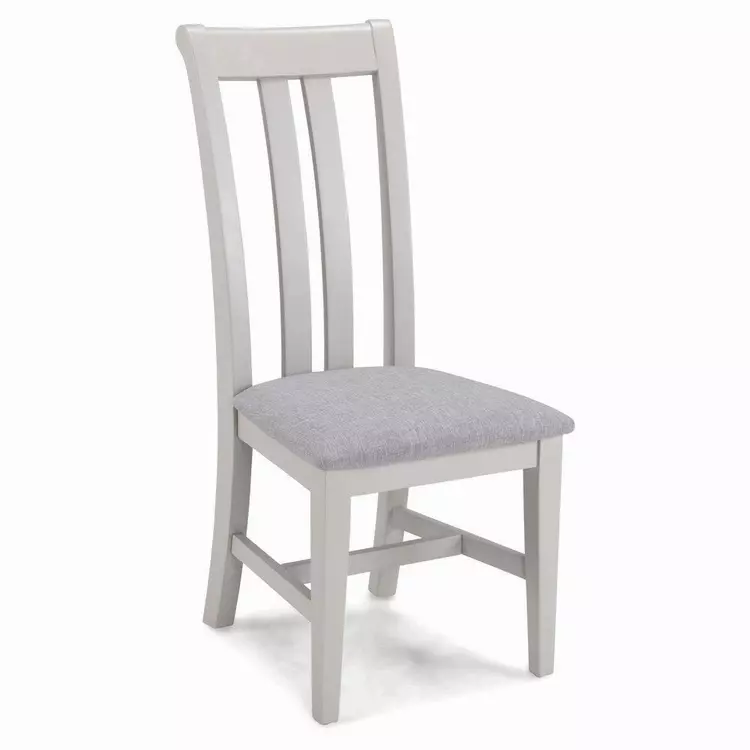 Grey Painted Fabric Seat Dining Chair, High Seat Dining Chairs Uk