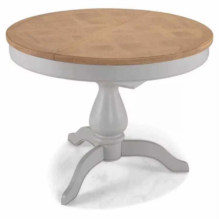 Grey Painted Finish Round Extending, Painted Round Dining Table