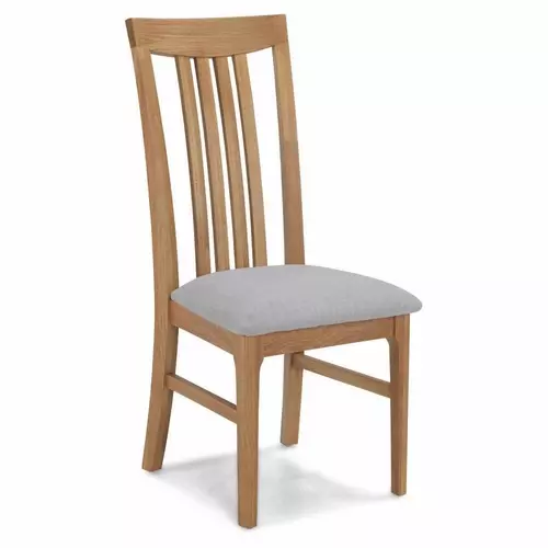 Oak Finish Slat Back Dining Chair, Solid Wooden Dining Chairs Uk