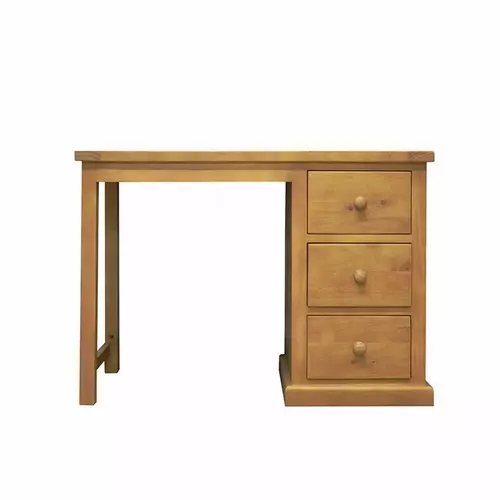 Pine Wood Three Drawer Dressing Table, Pine Dressing Table Mirror With Storage