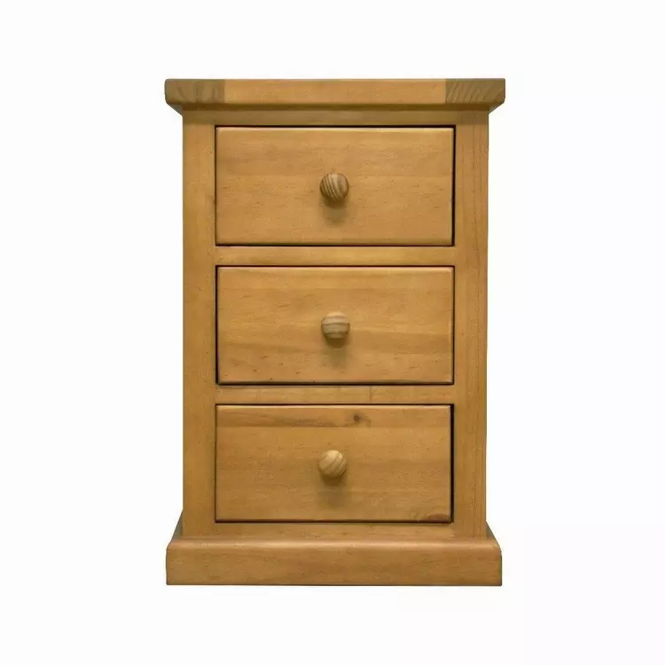Pine 3 Drawer Bedside Chest Pattens Furniture Stoke On Trent